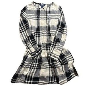 POLO RALPH LAUREN Girls Plaid Cotton Poplin Shirtdress Size 14 NWT